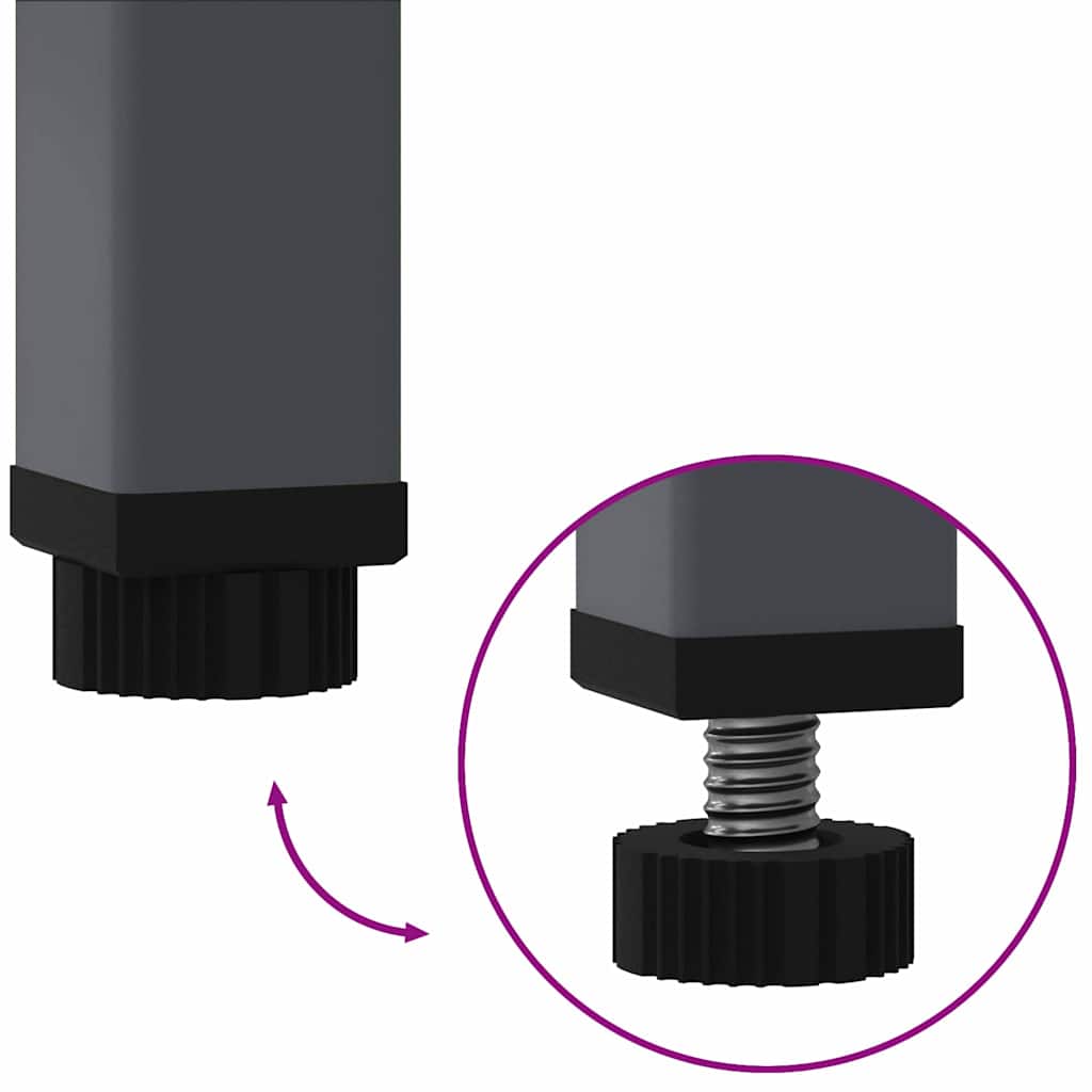 Raised Garden Planter Anthracite 60 x 26 x 45 cm Steel