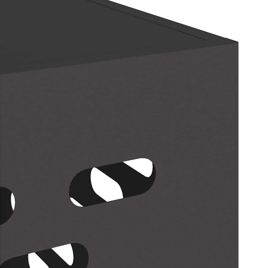 Air Conditioner Cover Black 110 x 50 x 80 cm Steel