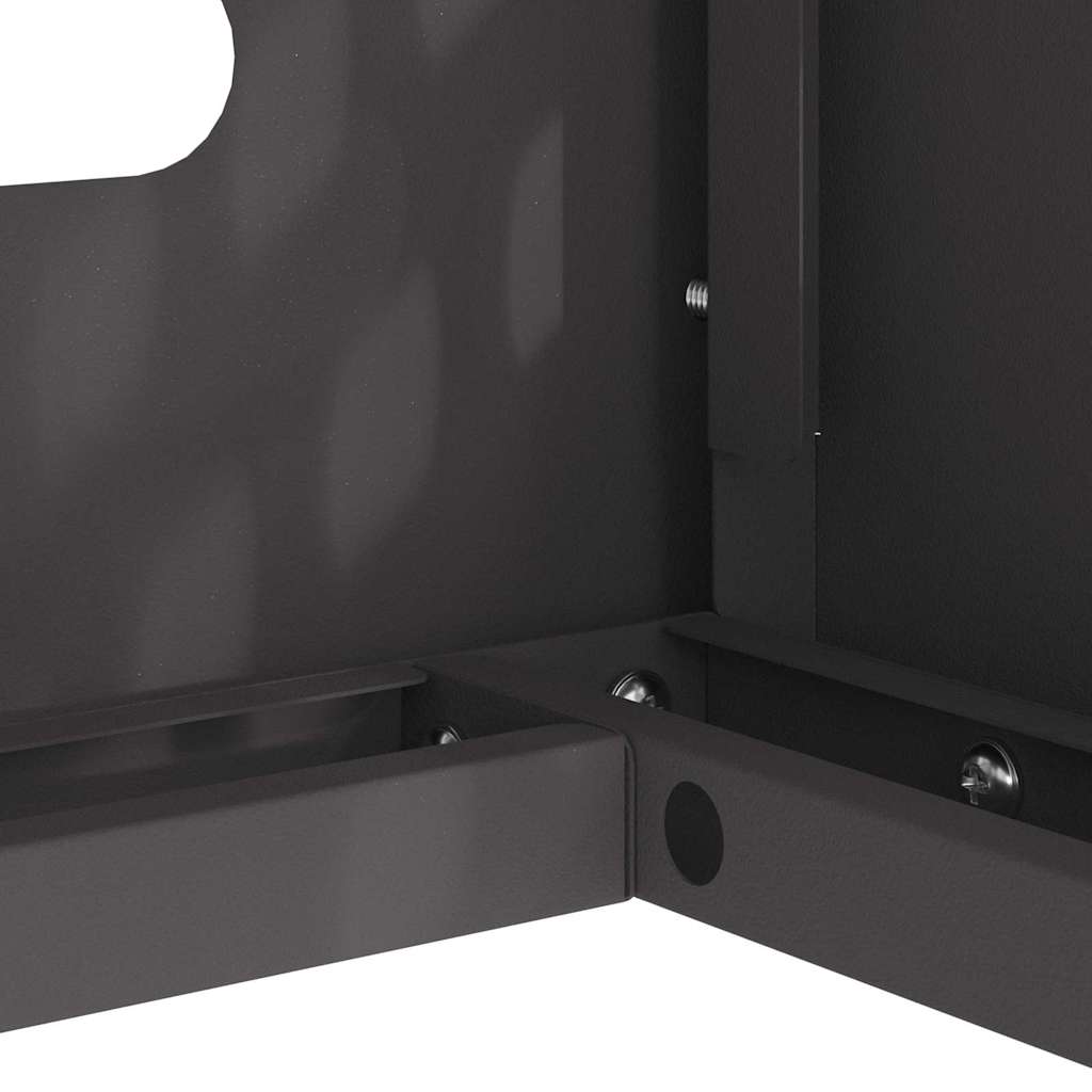 Air Conditioner Cover Black 110 x 50 x 80 cm Steel