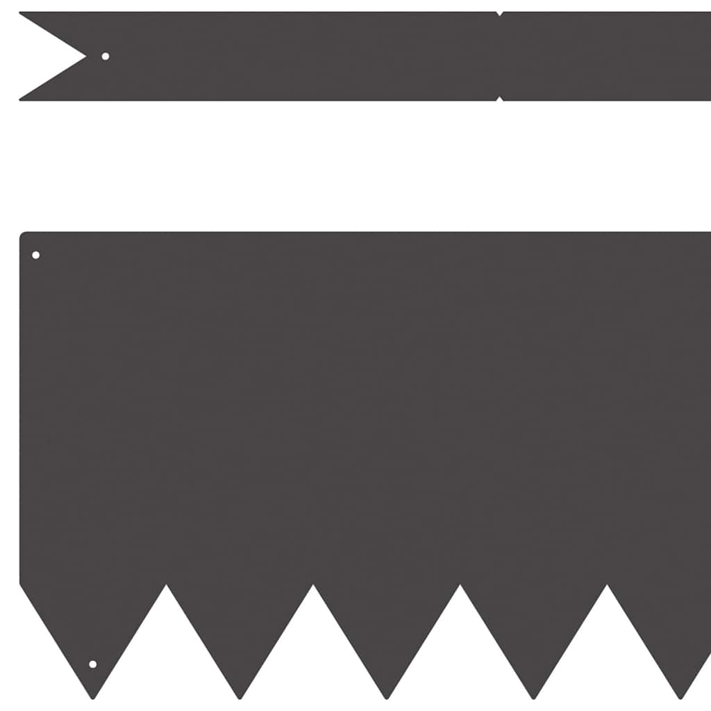 Lawn Edging 30 pcs Black 100 x 0.05 x 20 cm Cold Rolled Steel