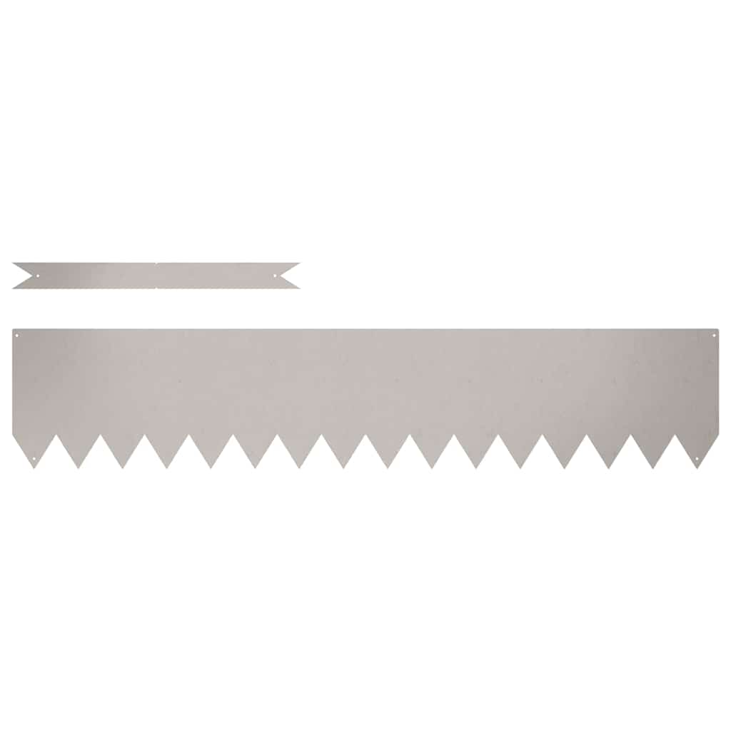 Lawn Edging 10 pcs Brown 100 x 0.05 x 20 cm Weathering Steel