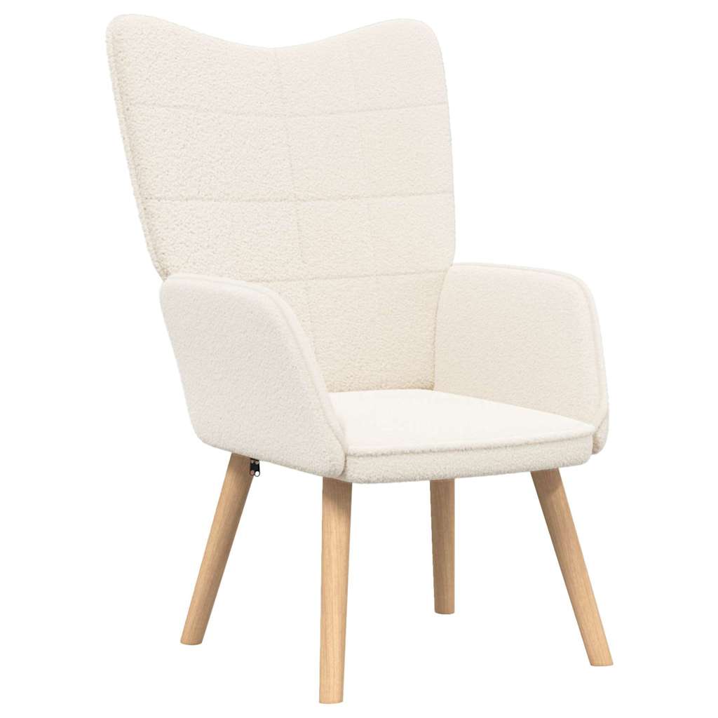Relaxing Chair Cream 62 x 67 x 95.5 cm Fabric