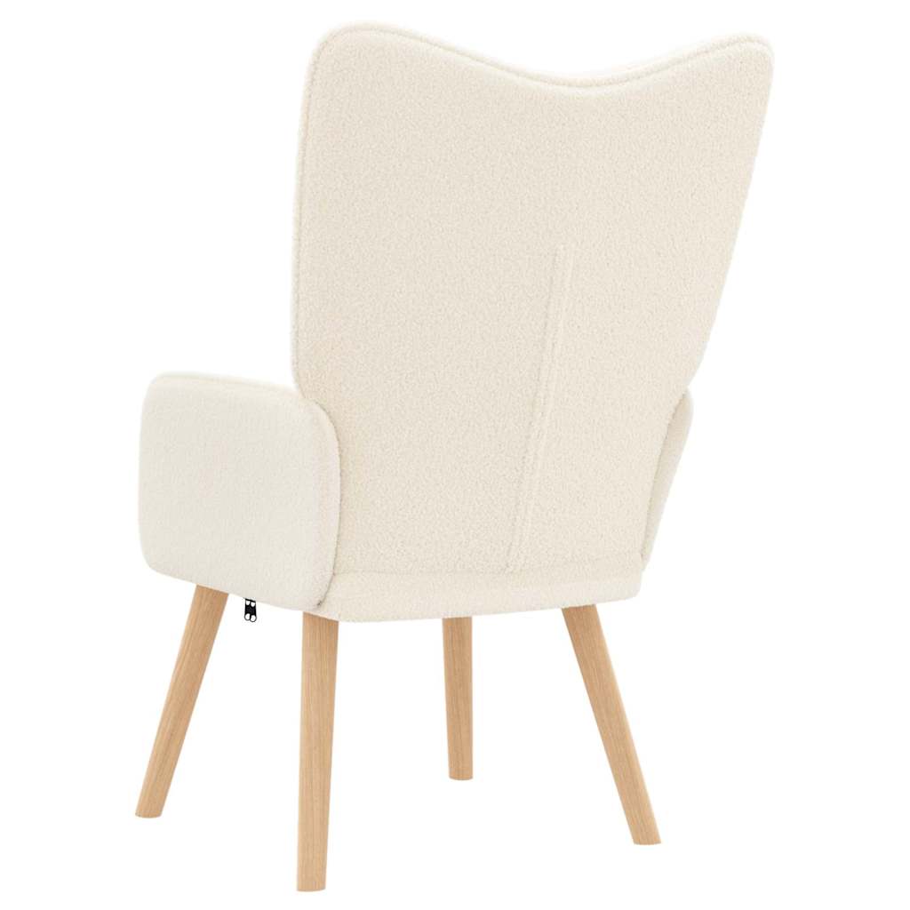 Relaxing Chair Cream 62 x 67 x 95.5 cm Fabric