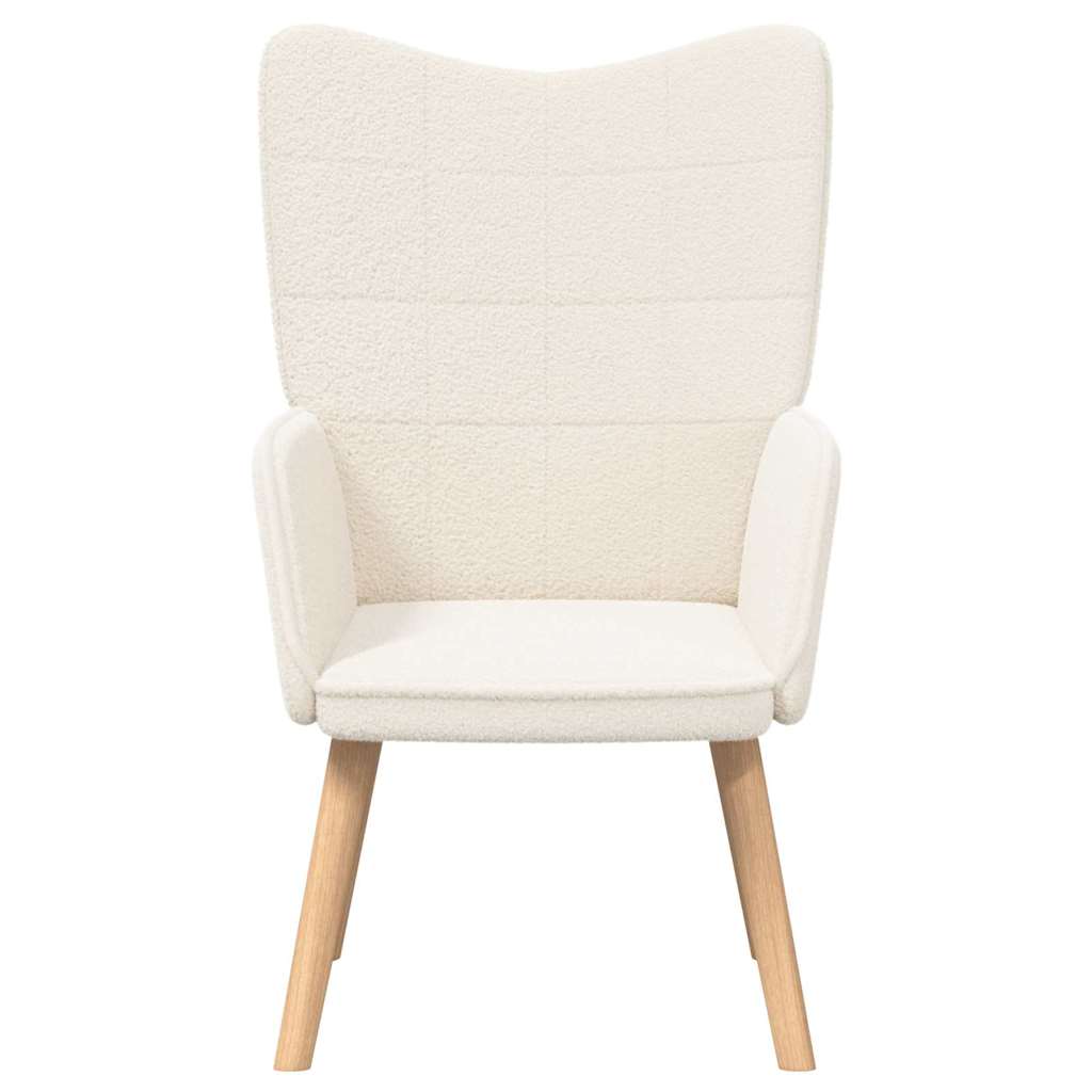 Relaxing Chair Cream 62 x 67 x 95.5 cm Fabric