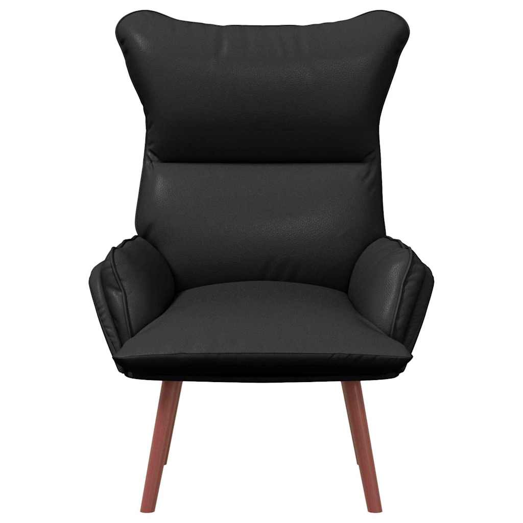 Relaxing Chair Black 69 x 74 x 93 cm Faux leather