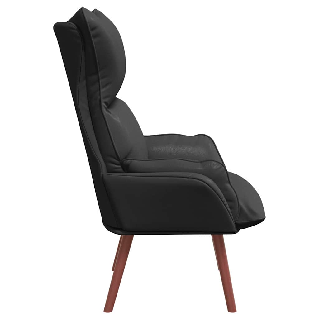 Relaxing Chair Black 69 x 74 x 93 cm Faux leather