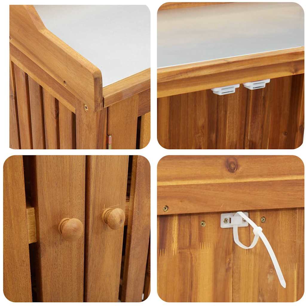 Garden Cabinet with Storage with Door Brown 93 x 41.5 x 98cm