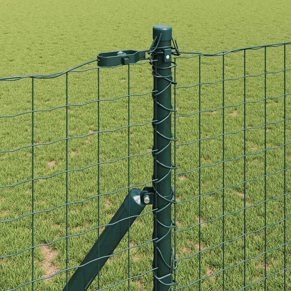 Fence Posts Manual 13 pcs Green Ø32mm 150 cm Galvanised steel