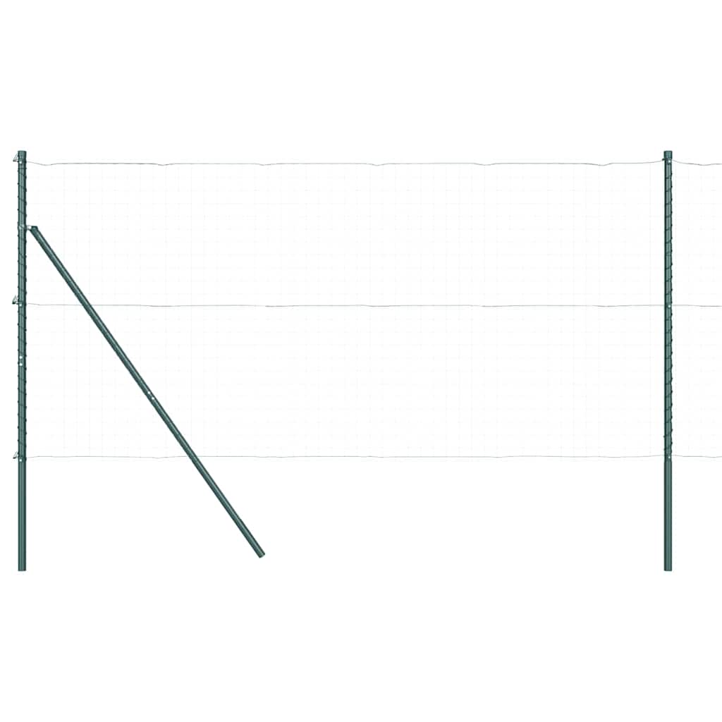 Fence Posts Manual 7 pcs Green Ø32mm 200 cm Galvanised steel