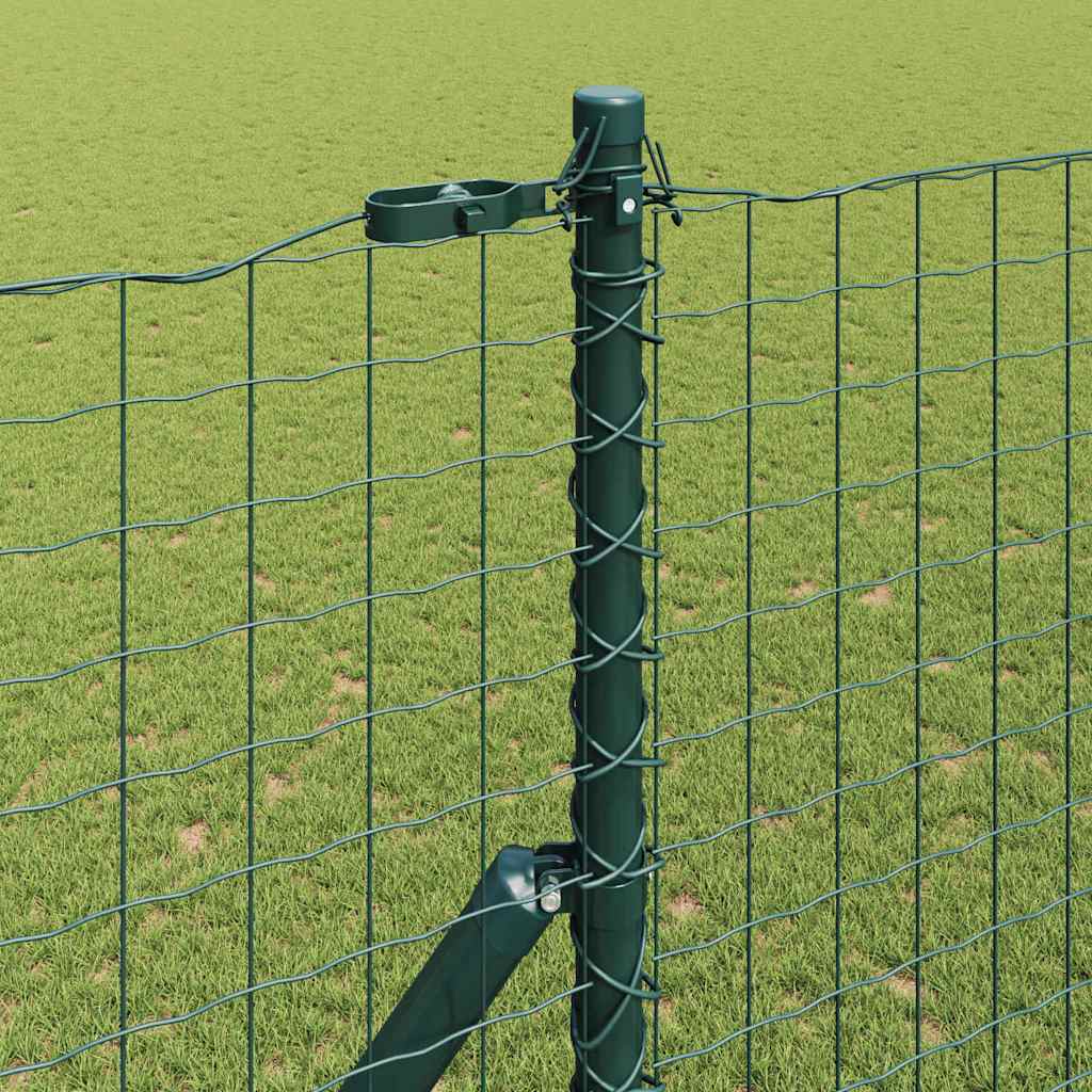 Fence Posts Manual 13 pcs Green Ø32mm 200 cm Galvanised steel