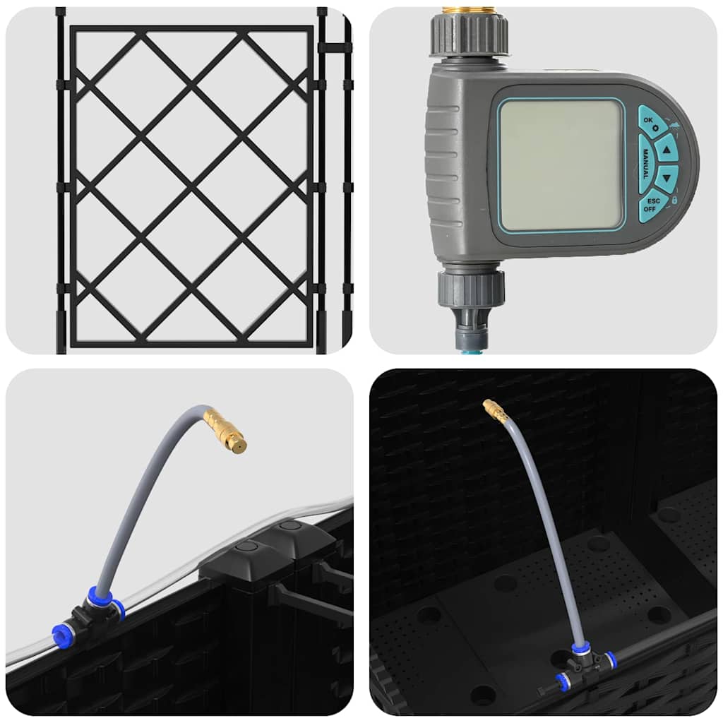 Garden Black 120 x 40 x 142 cm Steel