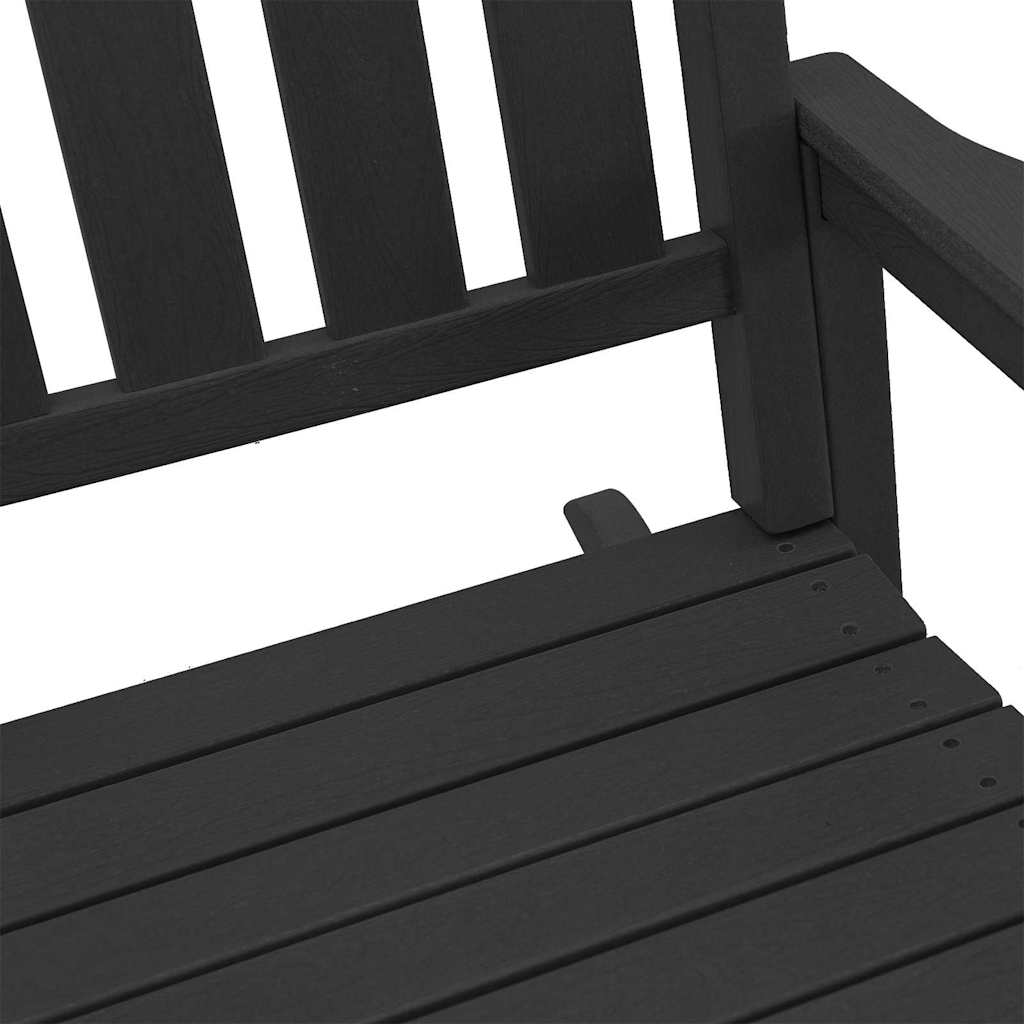 Garden Rocking Chair Black 70 x 92 x 108cm HDPE
