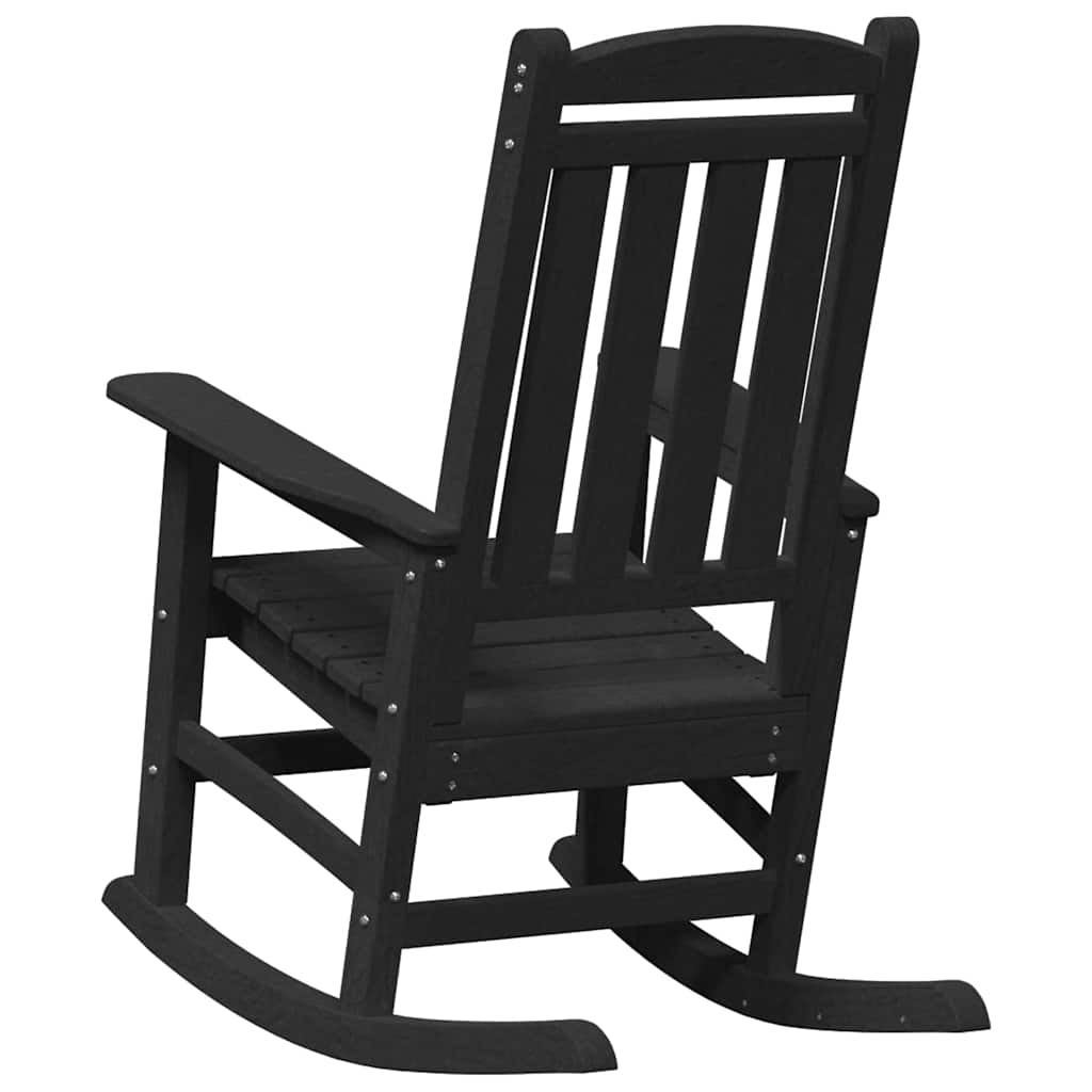 Garden Rocking Chair Black 70 x 92 x 108cm HDPE