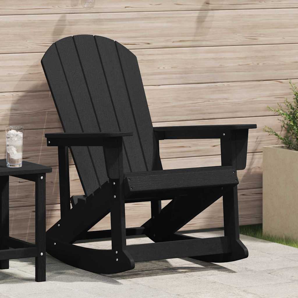 Adirondack Rocking Chair Black 73.5 x 92 x 90cm HDPE