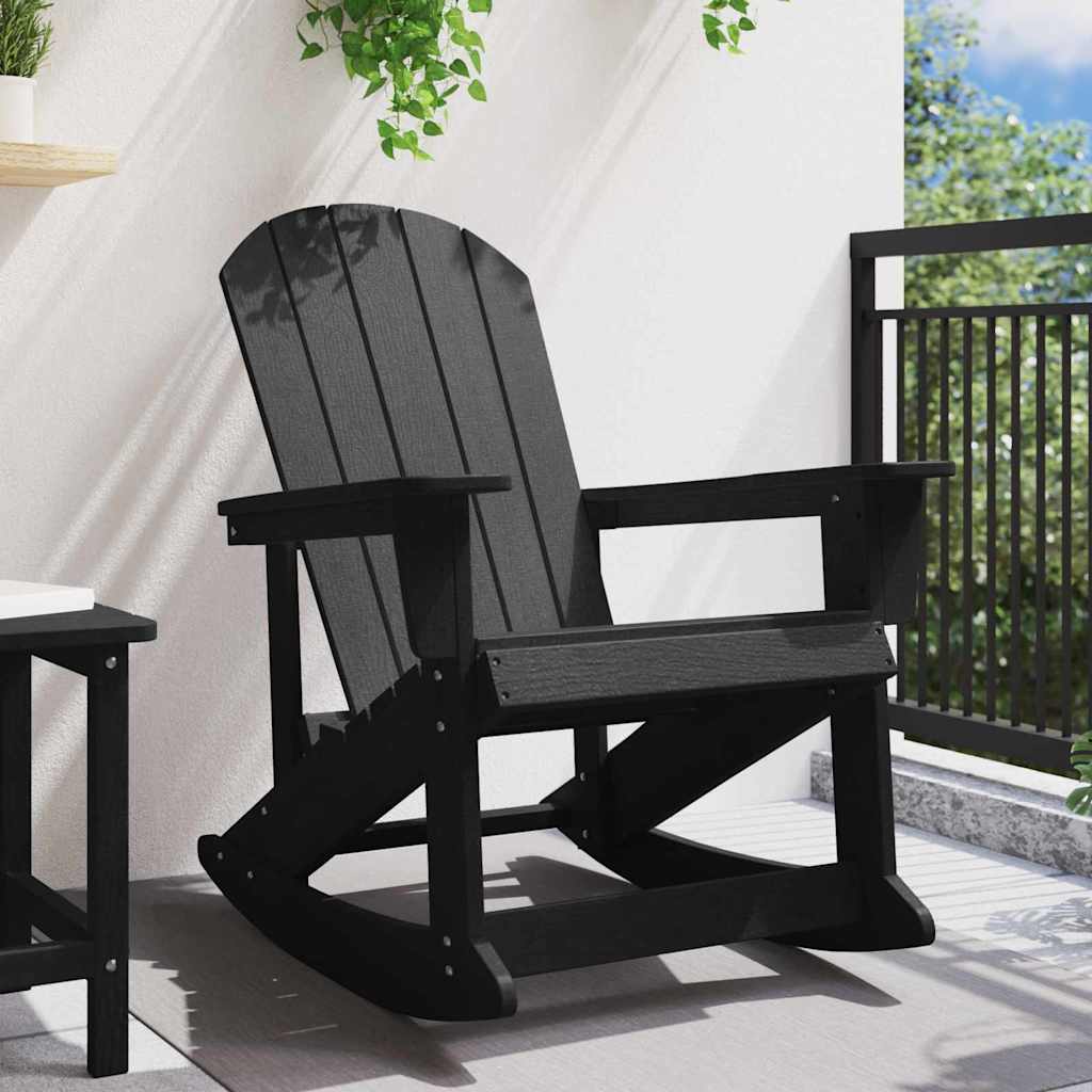 Adirondack Rocking Chair Black 73.5 x 92 x 90cm HDPE