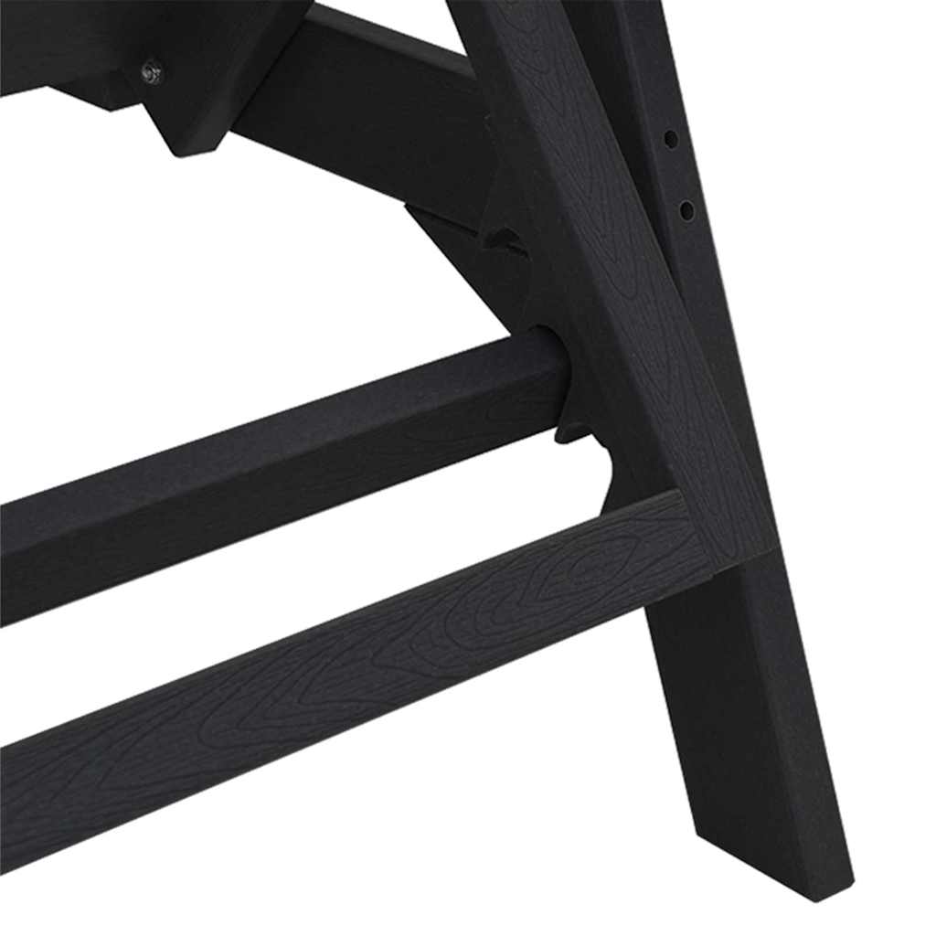 Sun Lounger Black 73.5 x 92 x 90cm HDPE