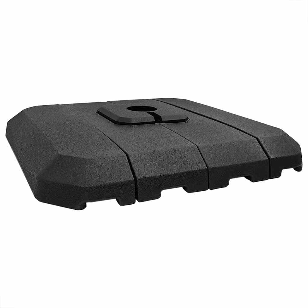 Cantilever Parasol Base Set 4 pcs Black 98 x 98 x 13 cm Plastic