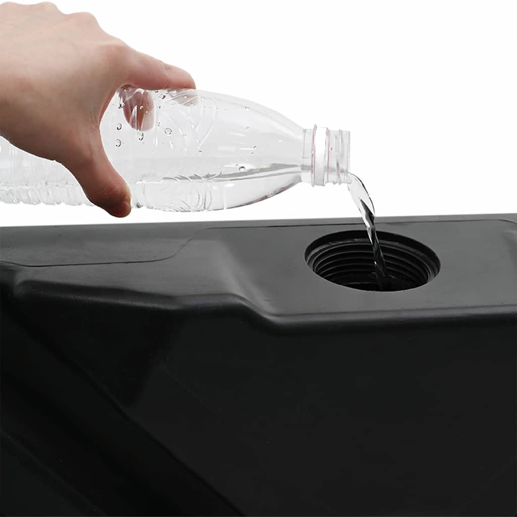 Cantilever Parasol Base Set 4 pcs Black 98 x 98 x 13 cm Plastic