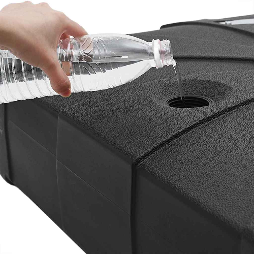 Cantilever Parasol Base Set 2 pcs Black 88 x 88 x 19 cm Plastic