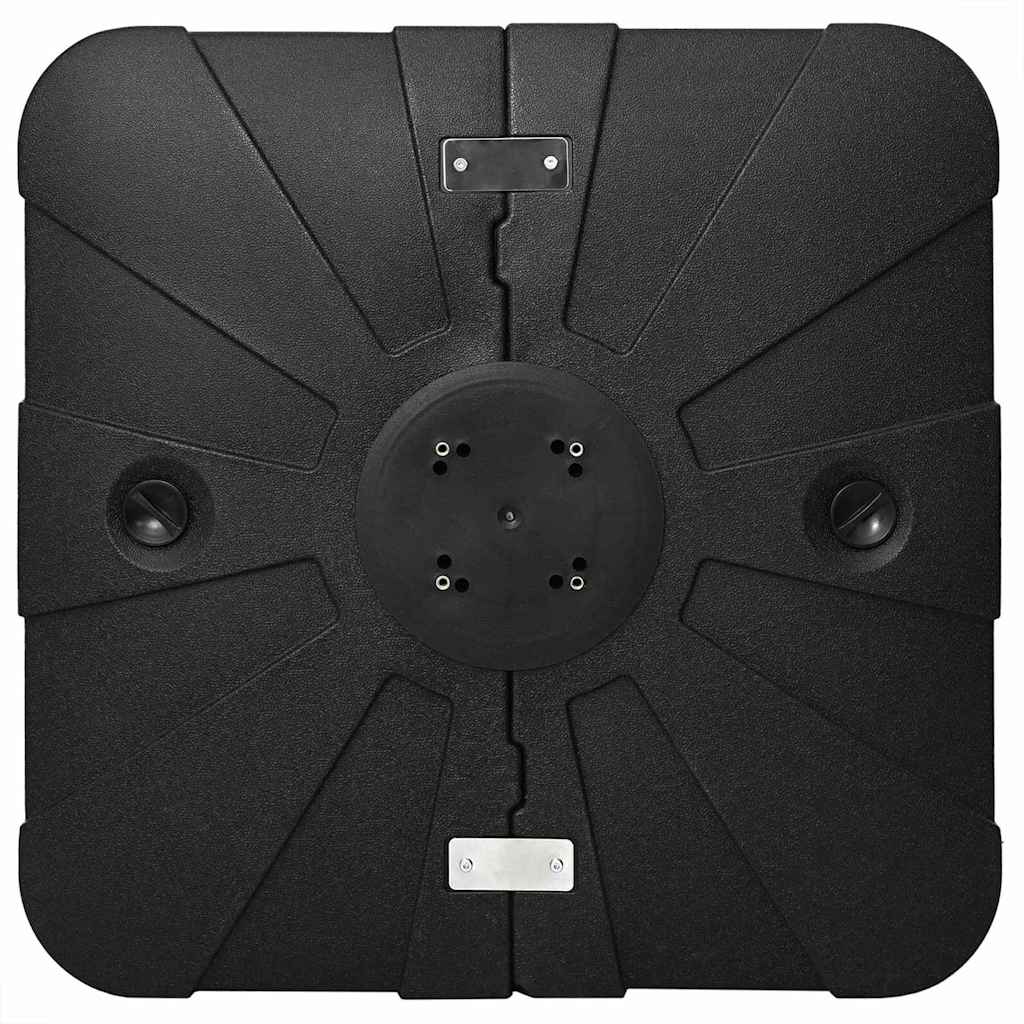 Cantilever Parasol Base Set 2 pcs Black 88 x 88 x 19 cm Plastic