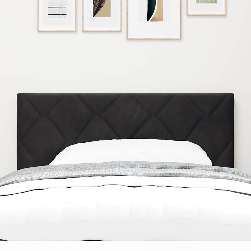 Headboard Height Adjustable with Headboard Black 100 cm Velvet