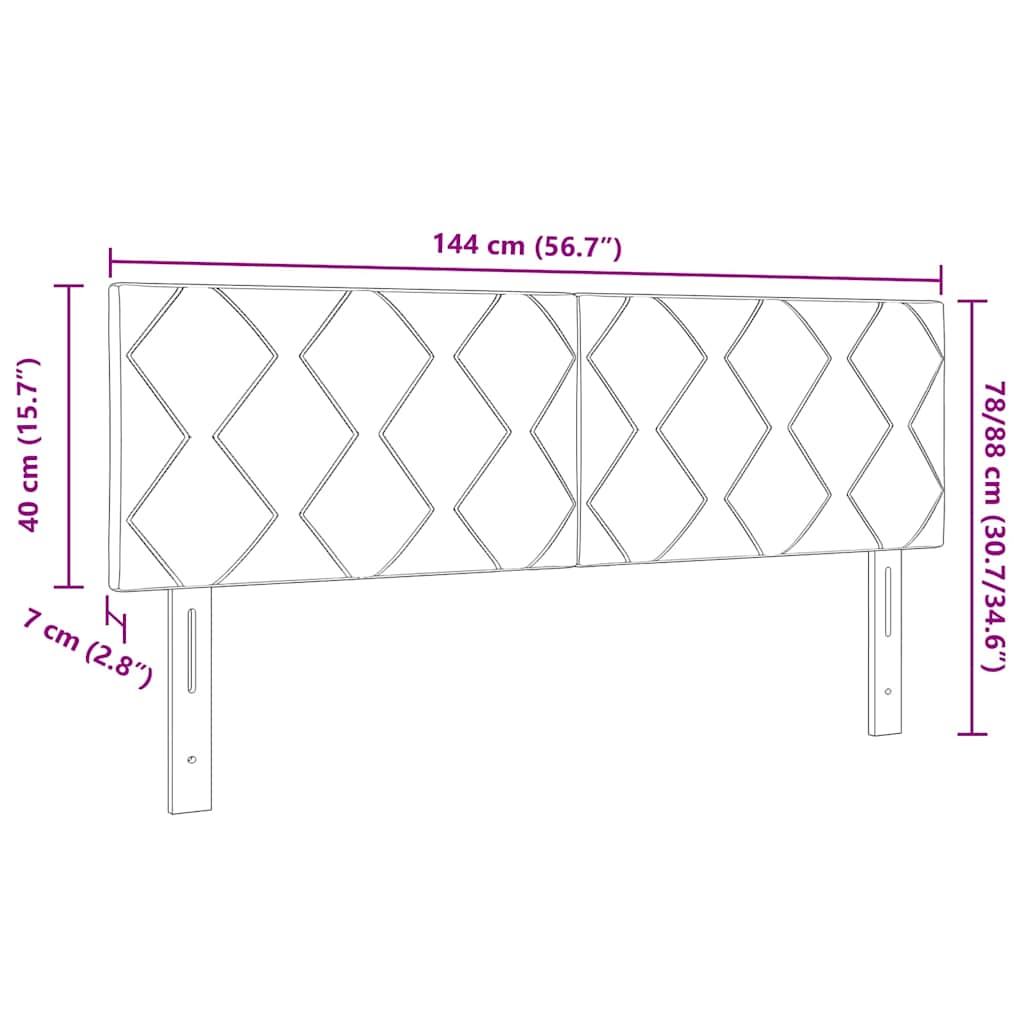 Headboard Height Adjustable with Headboard Black 144 cm Velvet