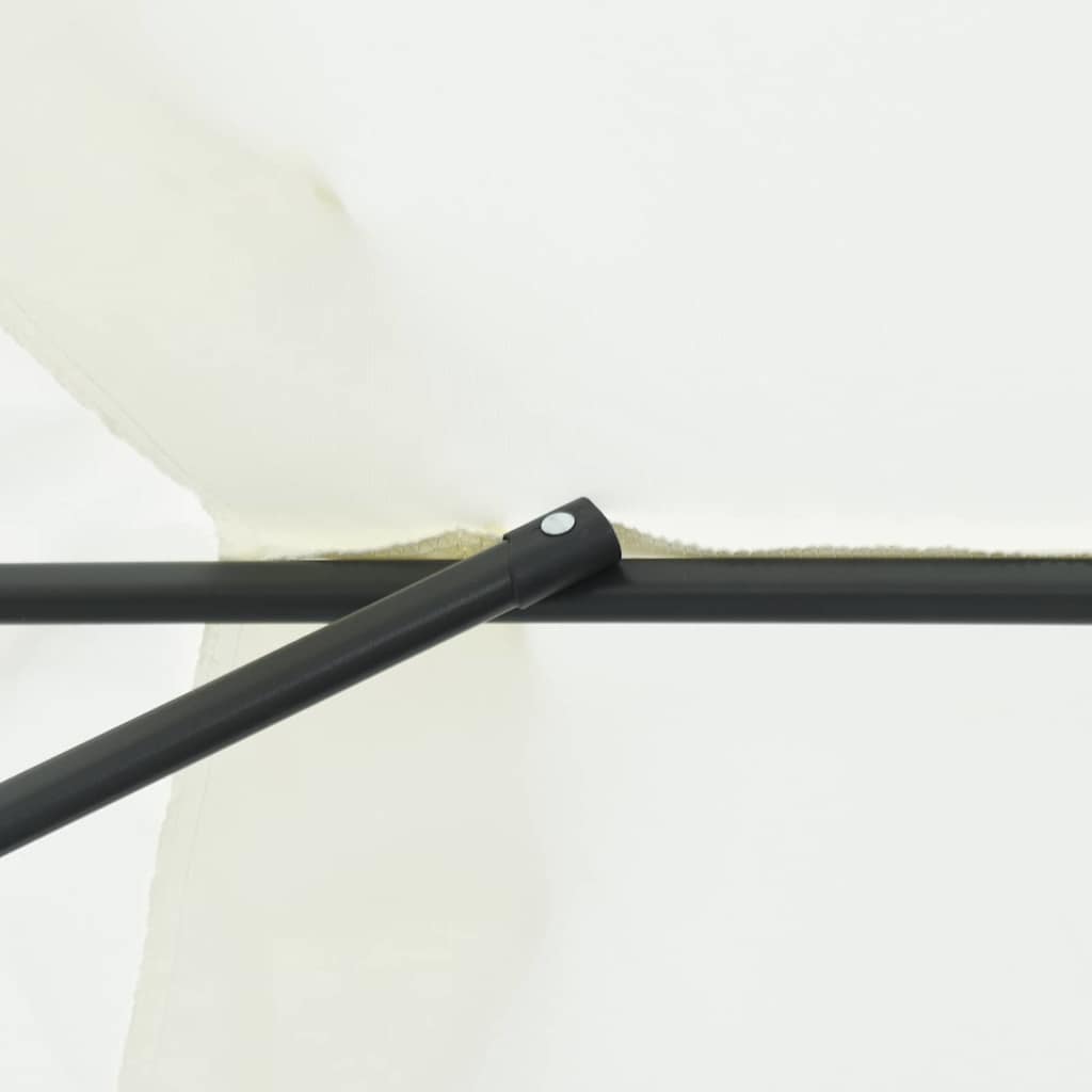 Garden Parasol White and Black 395 x 395 x 245 cm