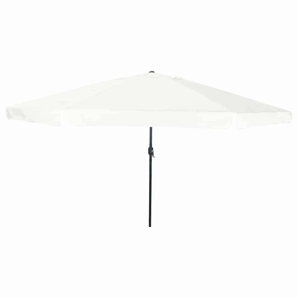 Garden Parasol White and Black 395 x 395 x 245 cm