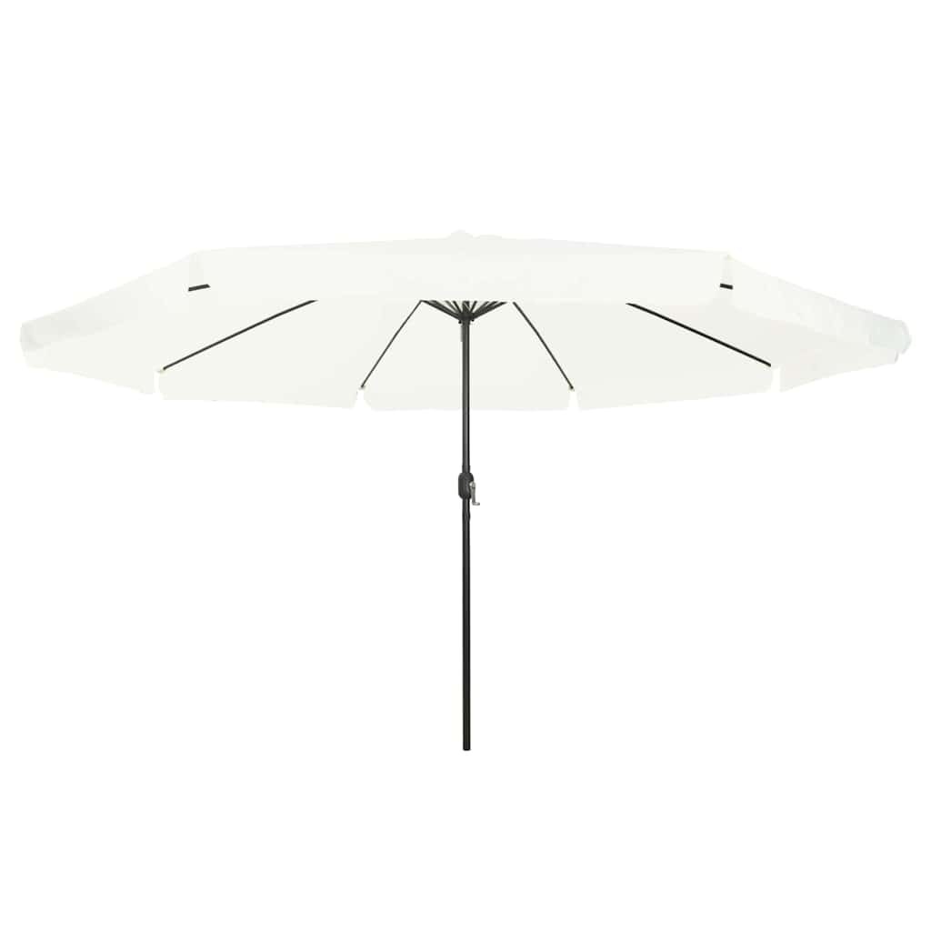 Garden Parasol White and Black 395 x 395 x 245 cm