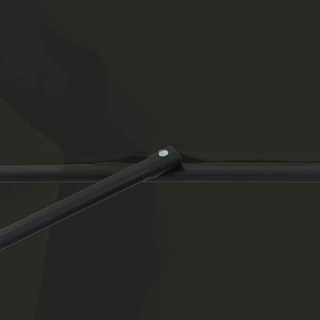 Garden Parasol Black 395 x 395 x 245 cm Polyester and Steel