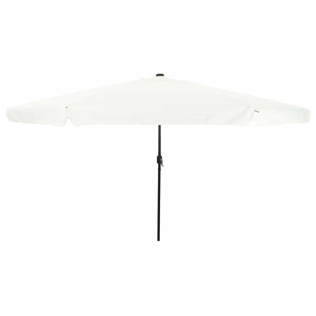 Garden Parasol White and Black 395 x 395 x 245 cm