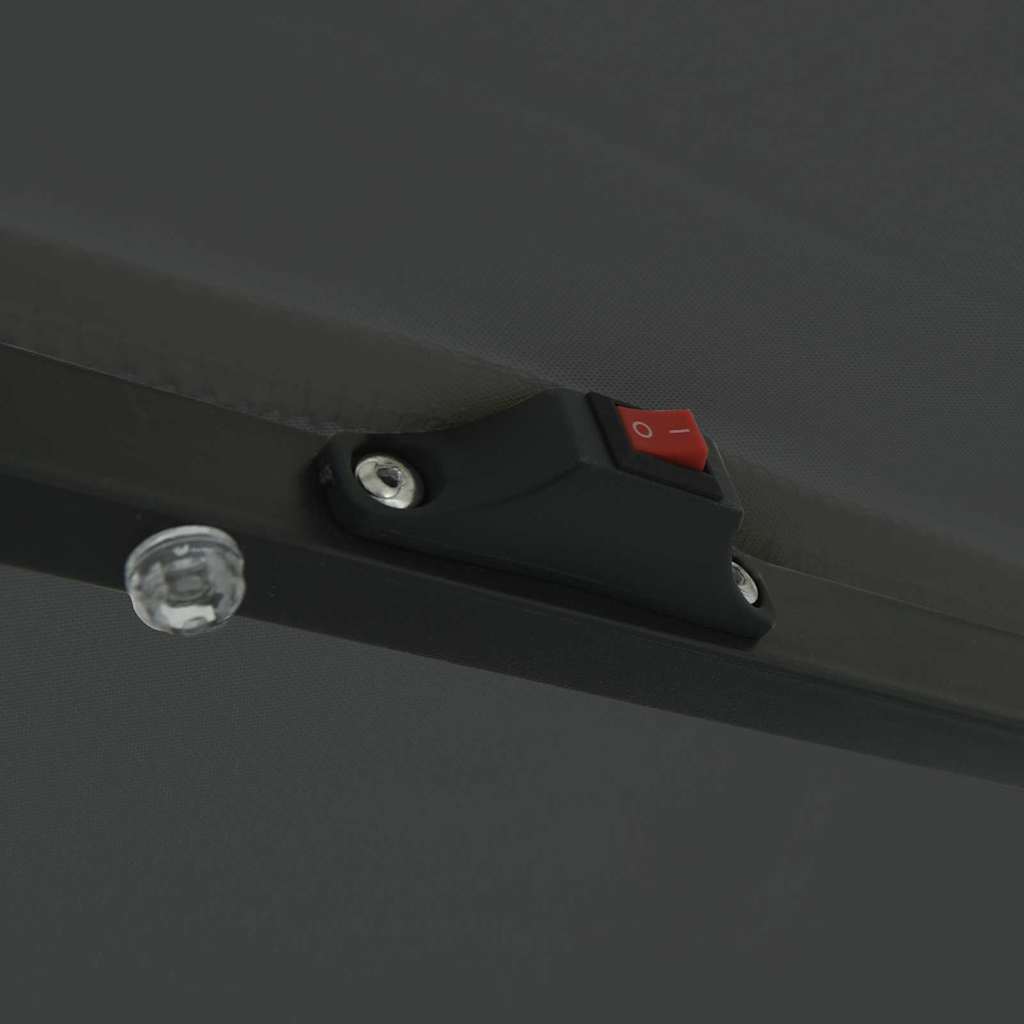 Garden Parasol Anthracite and Black 395 x 395 x 245 cm