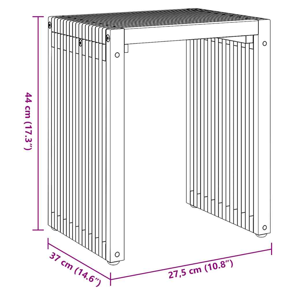 Nest of Side Tables Stackable 3 pcs Brown 33 x 44.5 x 51 cm