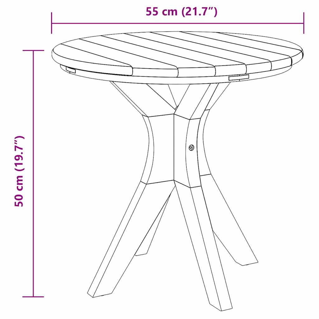 Coffee Table Brown 55 x 55 x 51 cm Solid teak wood