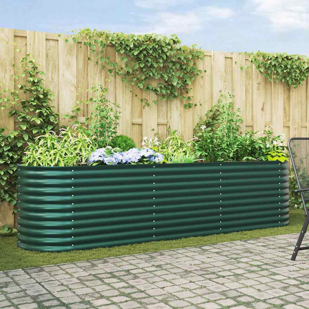 Garden Raised Bed Green 320 x 80 x 81 cm Steel