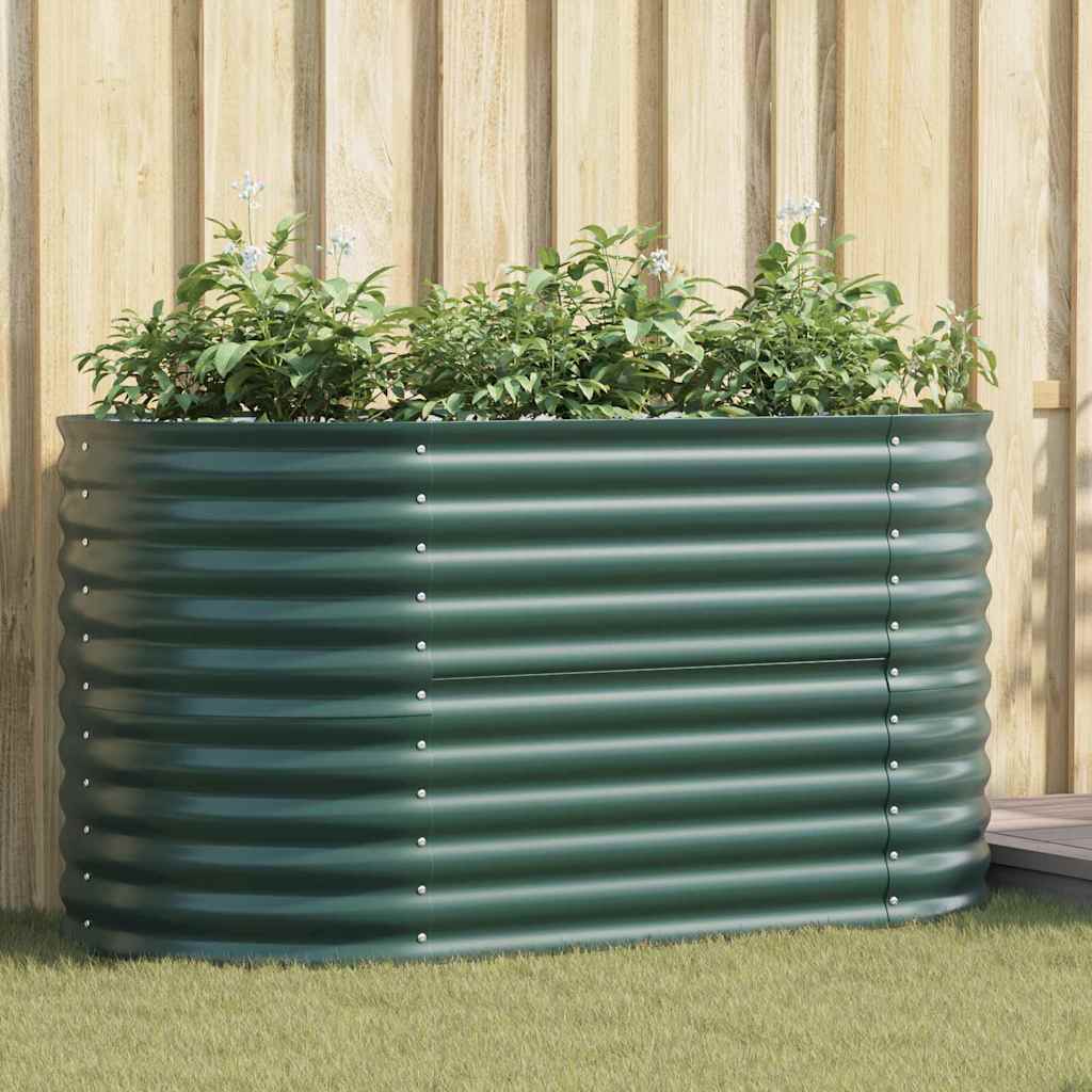 Garden Raised Bed Green 160 x 80 x 81 cm Steel