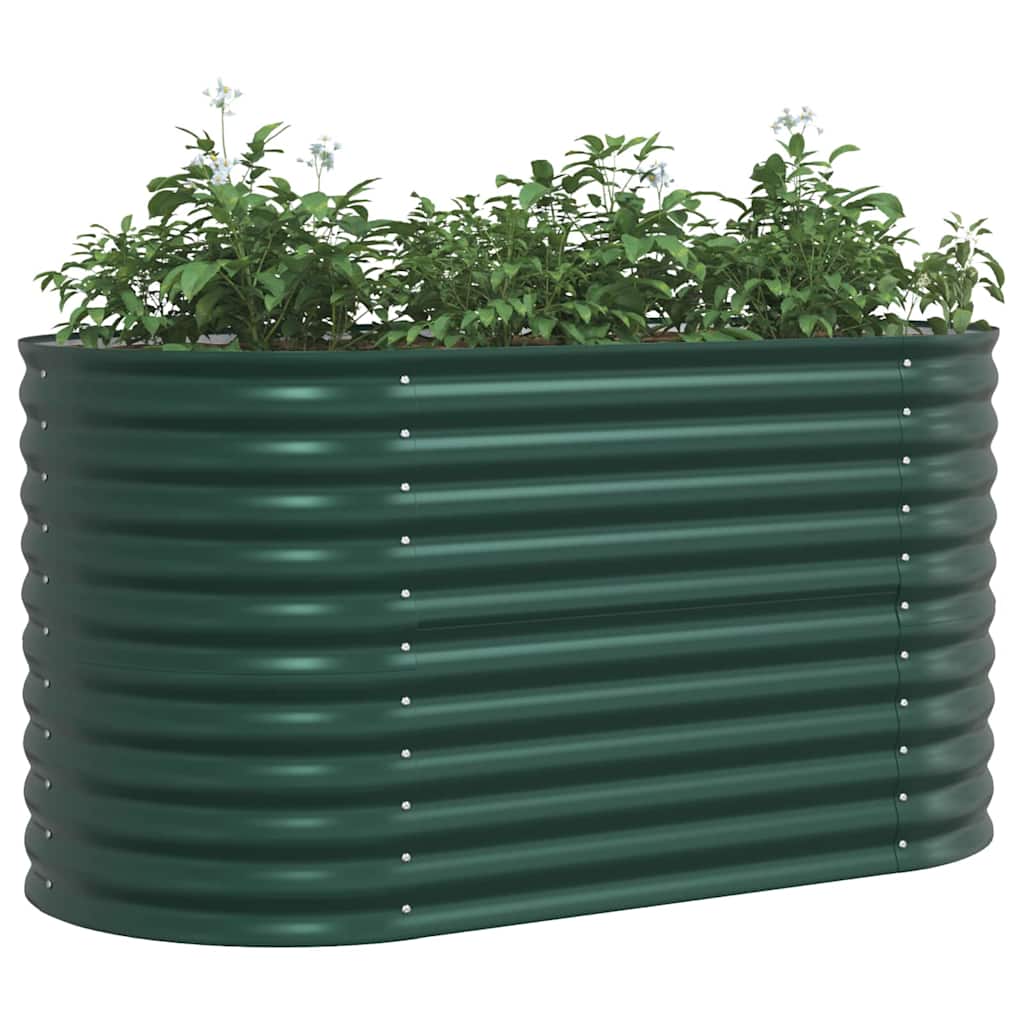 Garden Raised Bed Green 160 x 80 x 81 cm Steel