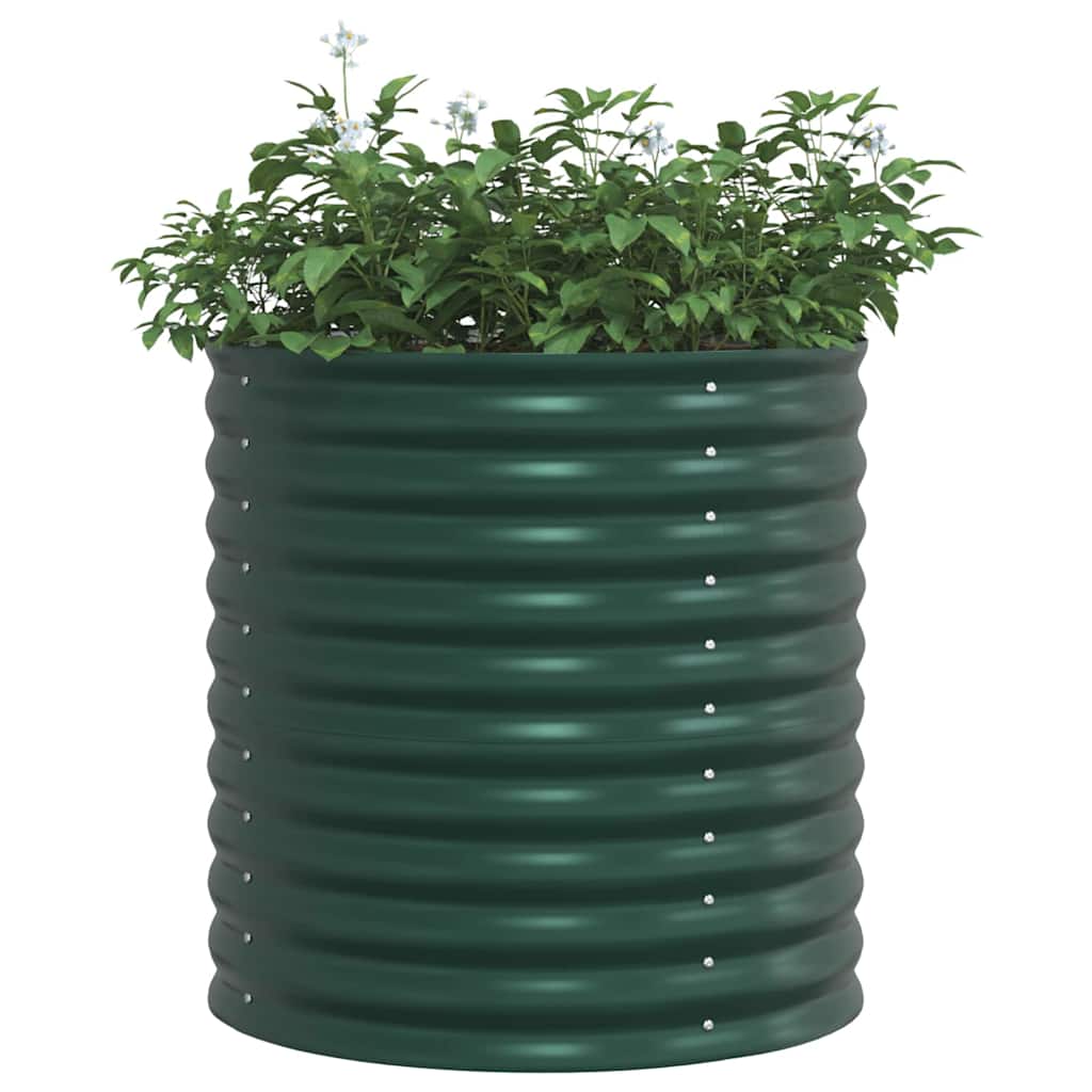 Garden Raised Bed Green 80 x 80 x 81 cm Steel