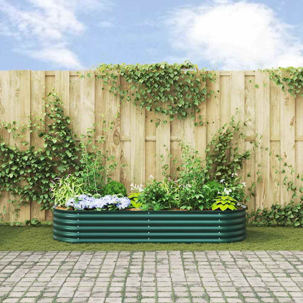 Garden Raised Bed Green 240 x 80 x 44 cm Steel
