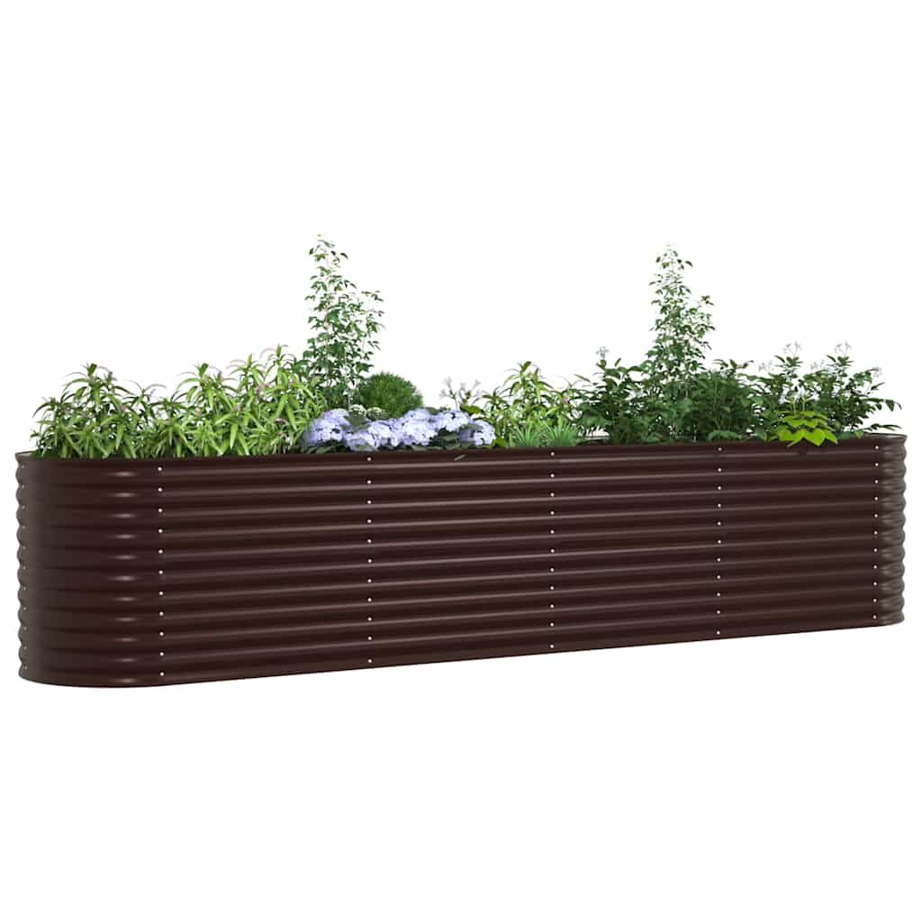 Garden Raised Bed Brown 400 x 80 x 81 cm Steel