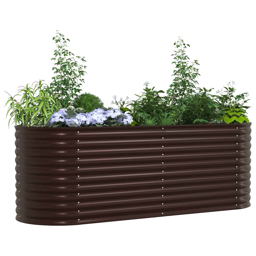 Garden Raised Bed Brown 240 x 80 x 81 cm Steel