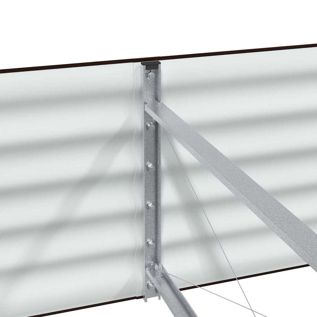 Garden Raised Bed Brown 320 x 80 x 44 cm Steel