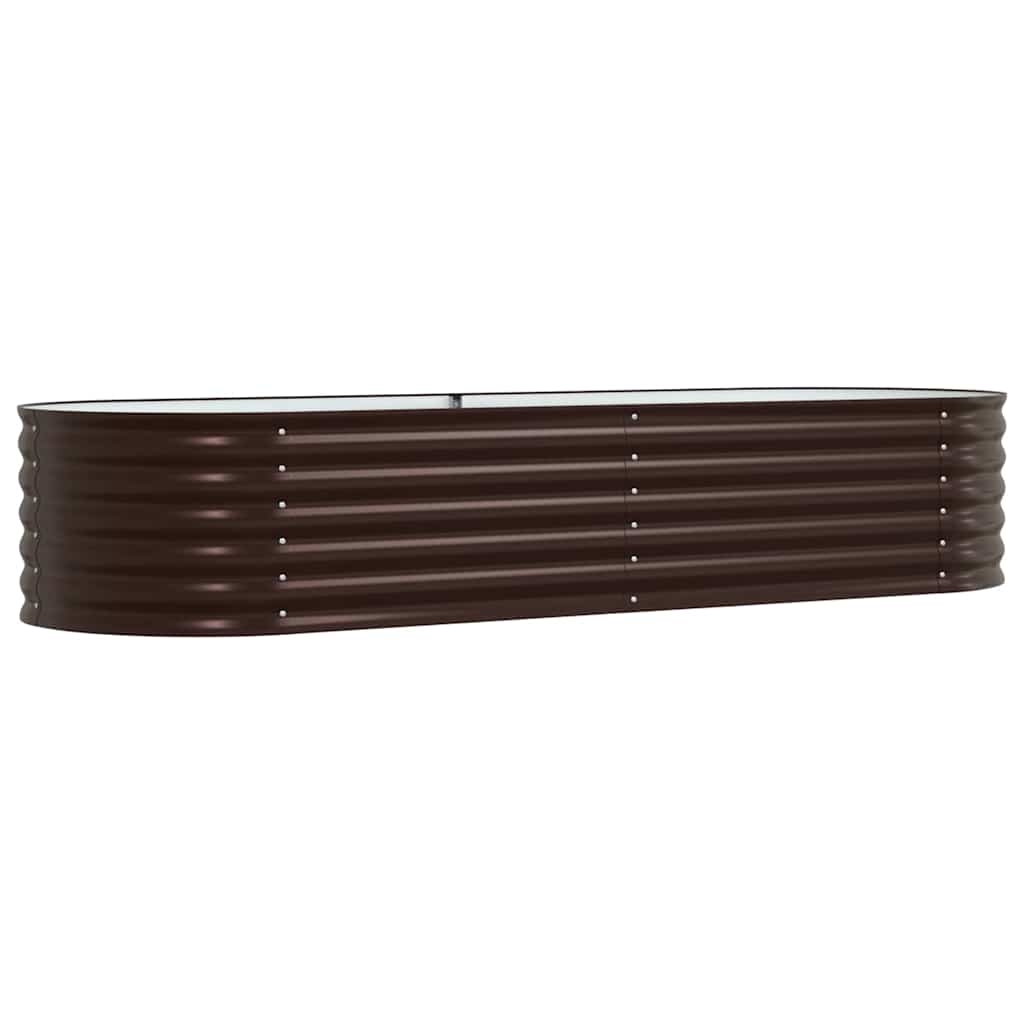 Garden Raised Bed Brown 240 x 80 x 44 cm Steel