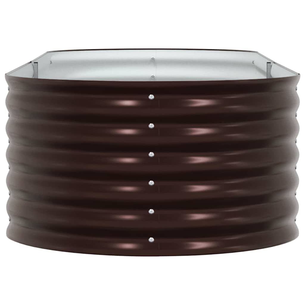 Garden Raised Bed Brown 240 x 80 x 44 cm Steel