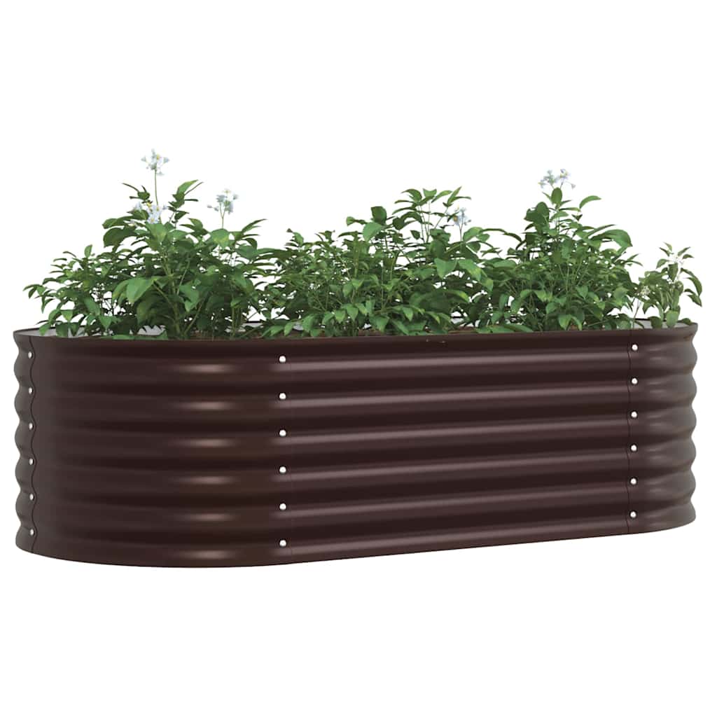 Garden Raised Bed Brown 160 x 80 x 44 cm Steel