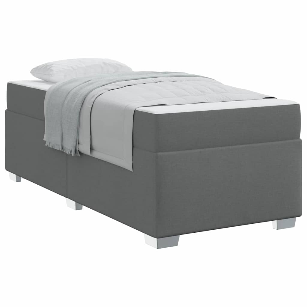 Bed Frame Dark grey 90 x 190 cm Fabric