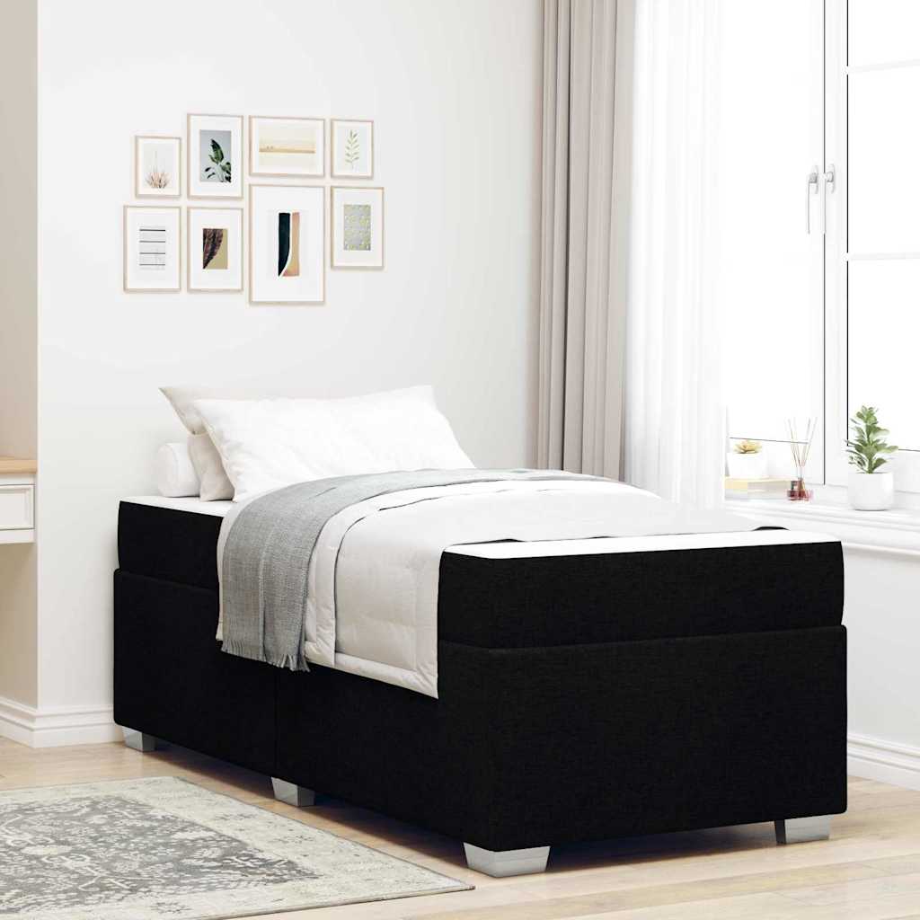 Bed Frame Black 90 x 190 cm Fabric