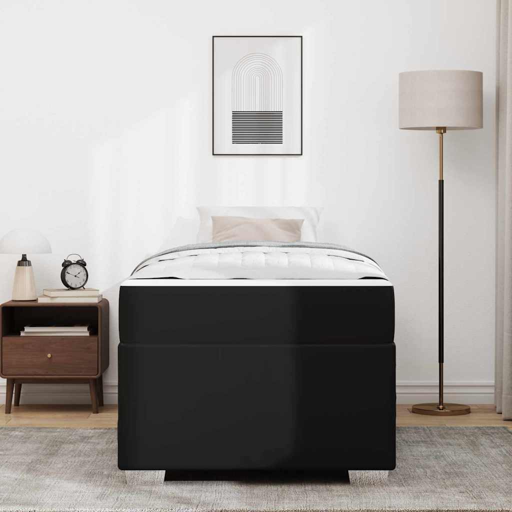 Bed Frame Black 90 x 190 cm Faux leather