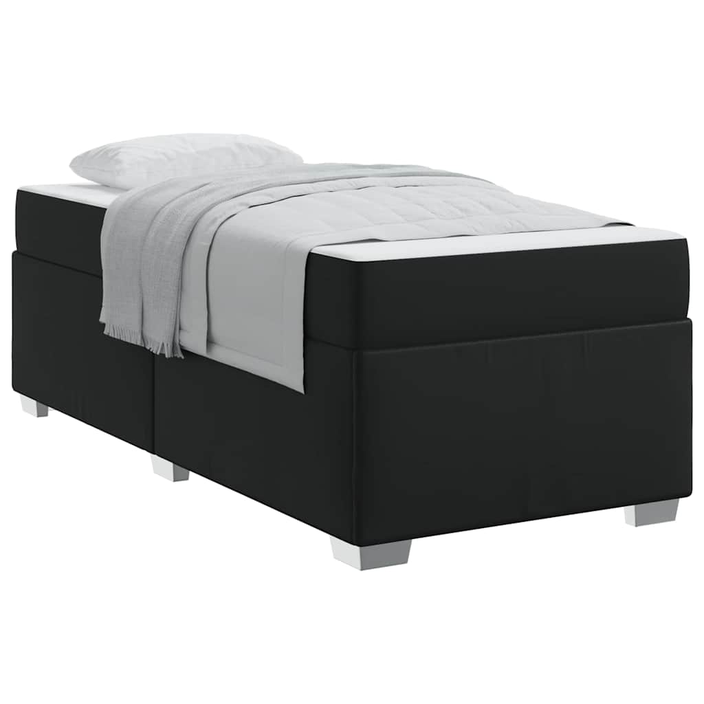 Bed Frame Black 90 x 190 cm Faux leather