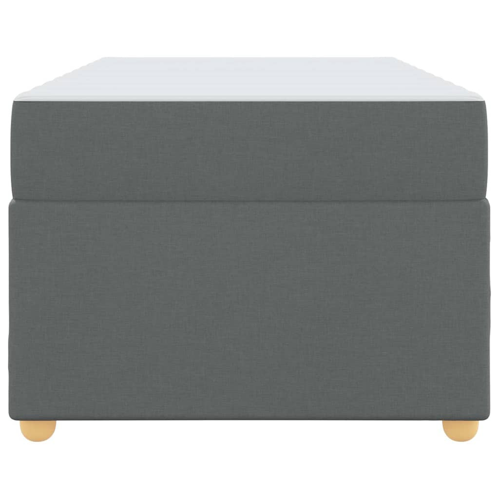 Bed Frame with Mattress Dark grey 90 x 190 cm Fabric